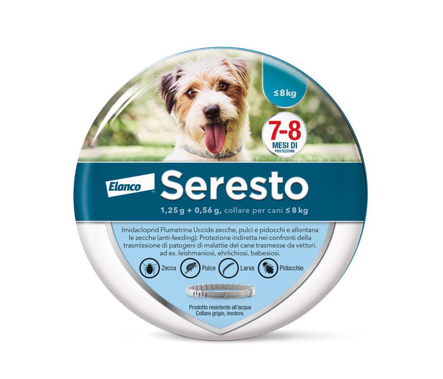 SERESTO Collare antiparassitario per Cani ≤ 8Kg Elanco