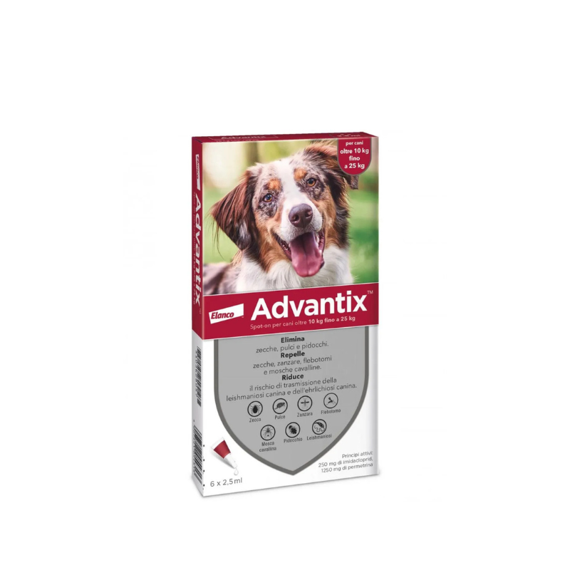 ADVANTIX SPOT-ON 6 FIALE DA 10KG A 25KG
