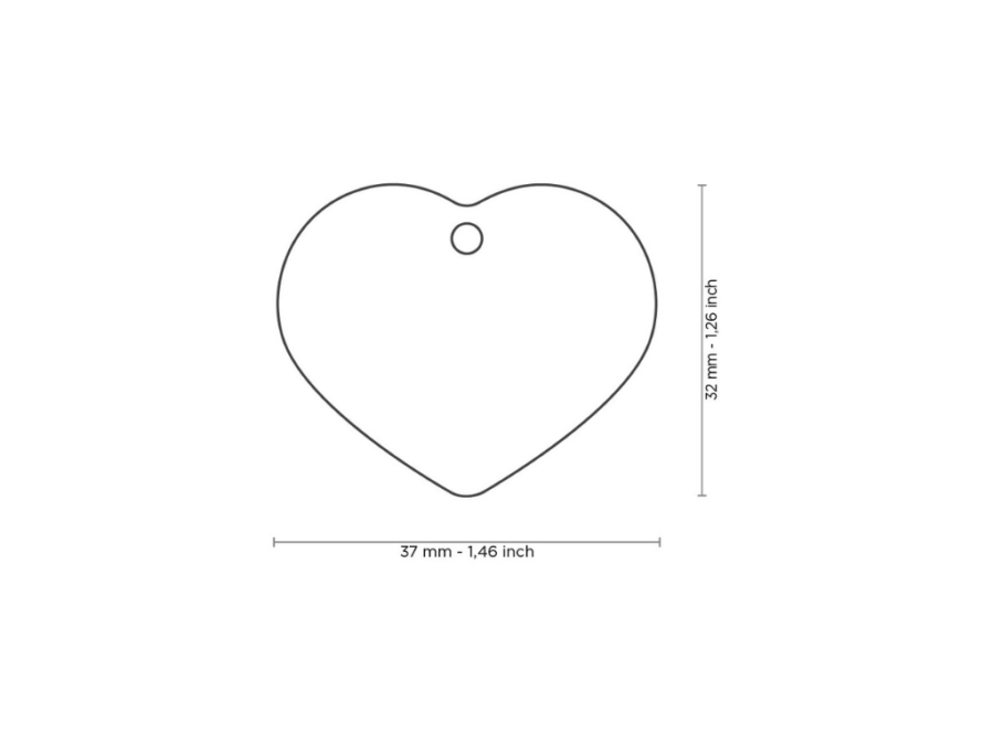 MEDAGLIETTA CUORE L ALLUMINIO BASIC - immagine 2