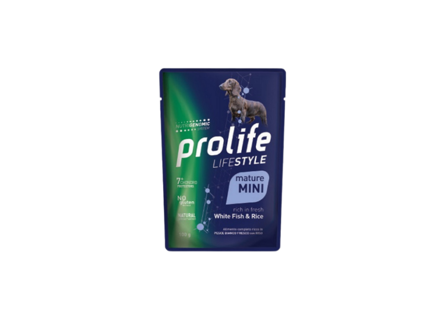 PROLIFE DOG BUSTA GR. 100 MATURE WHITE FISH & RICE - MINI