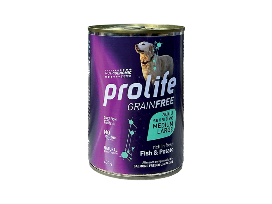PROLIFE GRAIN FREE ADULT SENSITIVE FISH & POTATO 400G - Medium/Large