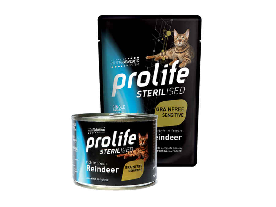 PROLIFE CAT STERILISED GRAIN FREE REINDEER BUSTA 85G