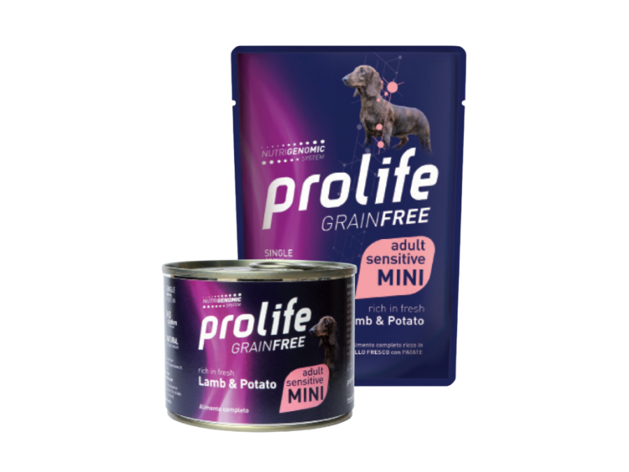 PROLIFE ADULT DOG MINI- GRAIN FREE SENSITIVE LAMB&POTATO - BUSTA 100GR