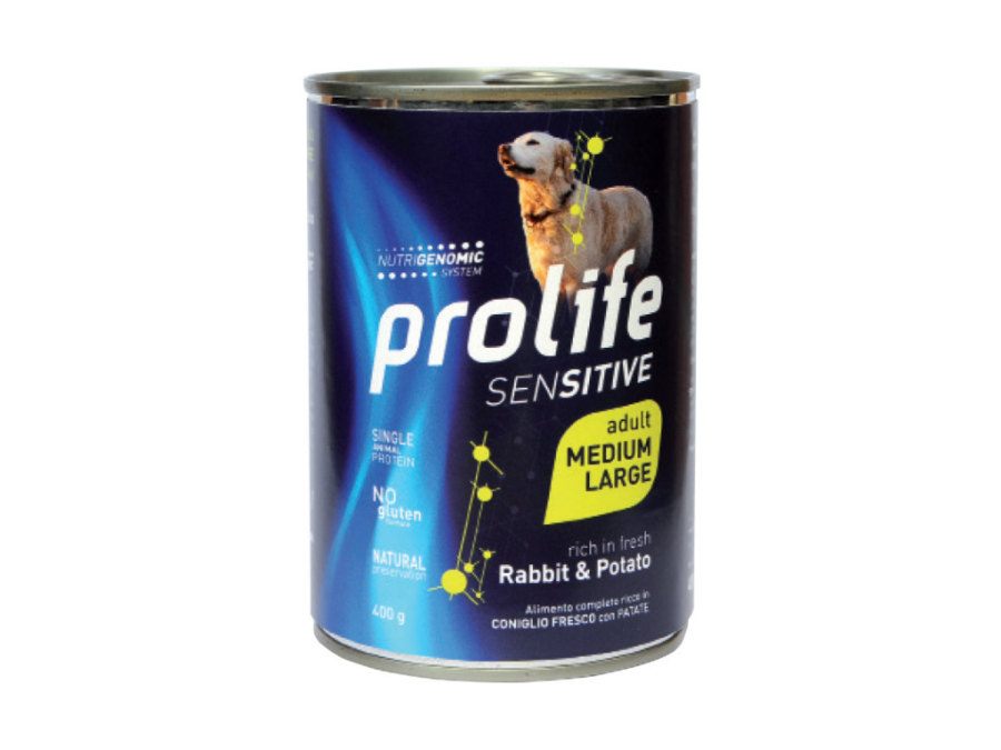 PROLIFE ADULT DOG - SENSITIVE RABBIT&POTATO M/L- BARATTOLO 400GR